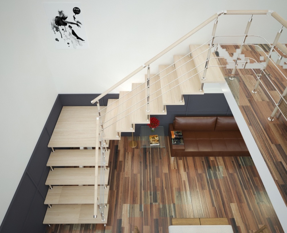 Лестница на металлическом каркасе "Mono-Step" mod 2