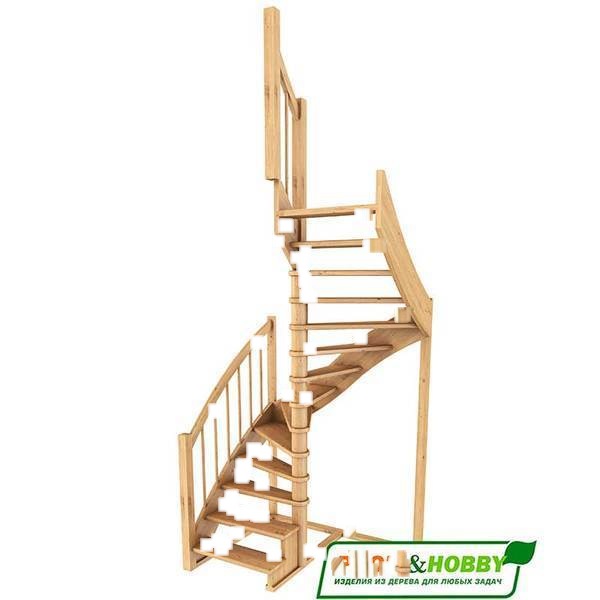 Лестница из бука «К-005м/2», PROFI & HOBBY